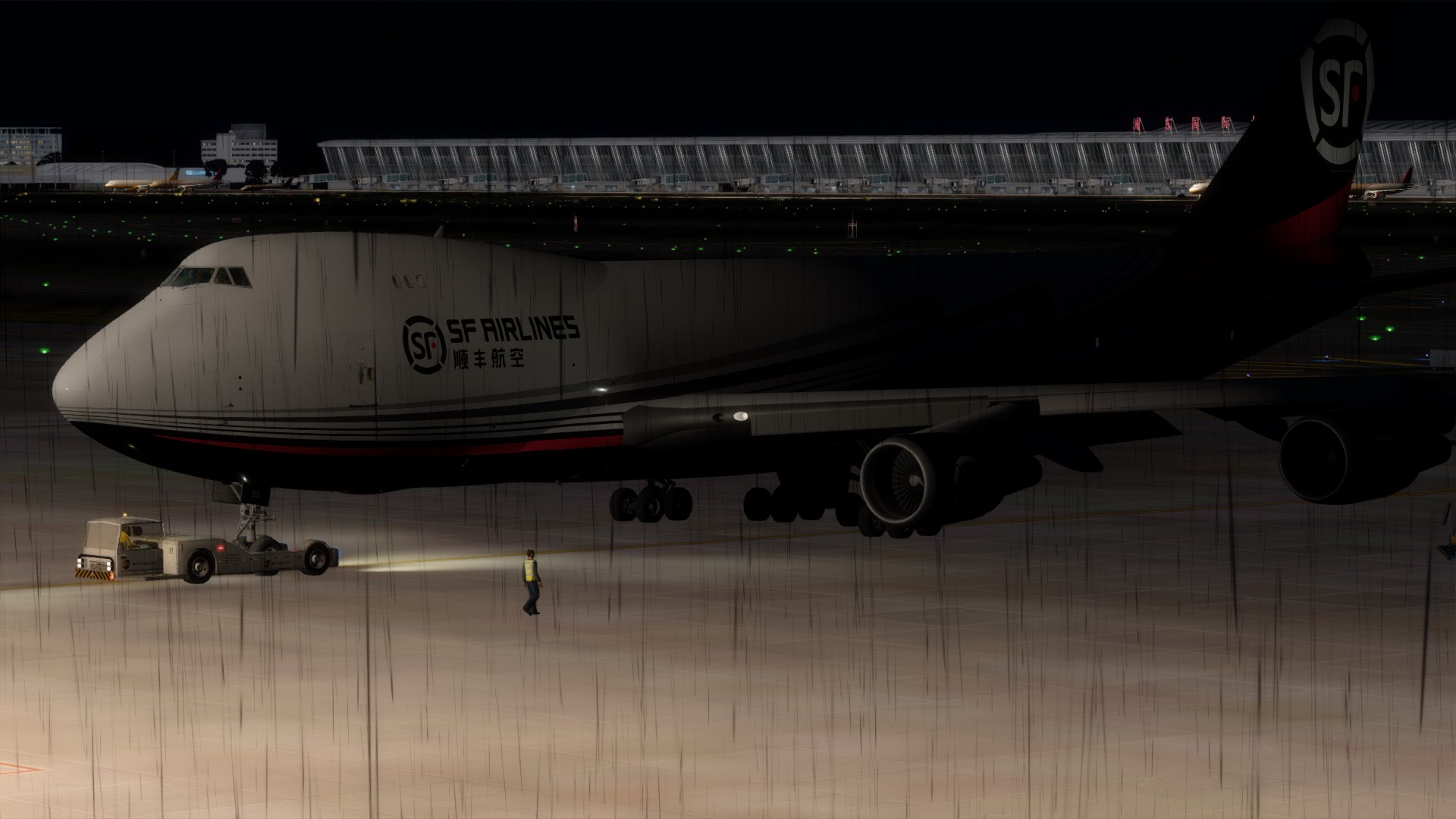 顺丰航空747-400F上海浦东机场本场飞行-936 
