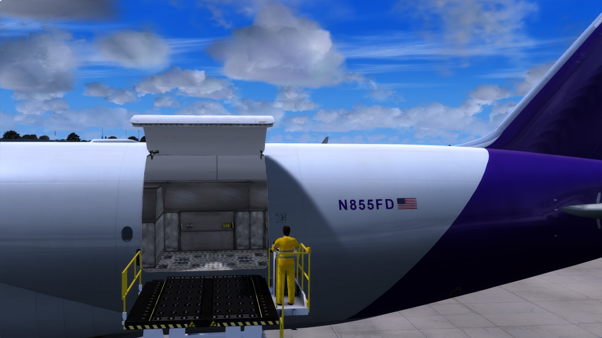 FedEx 77F地面装货-9707 