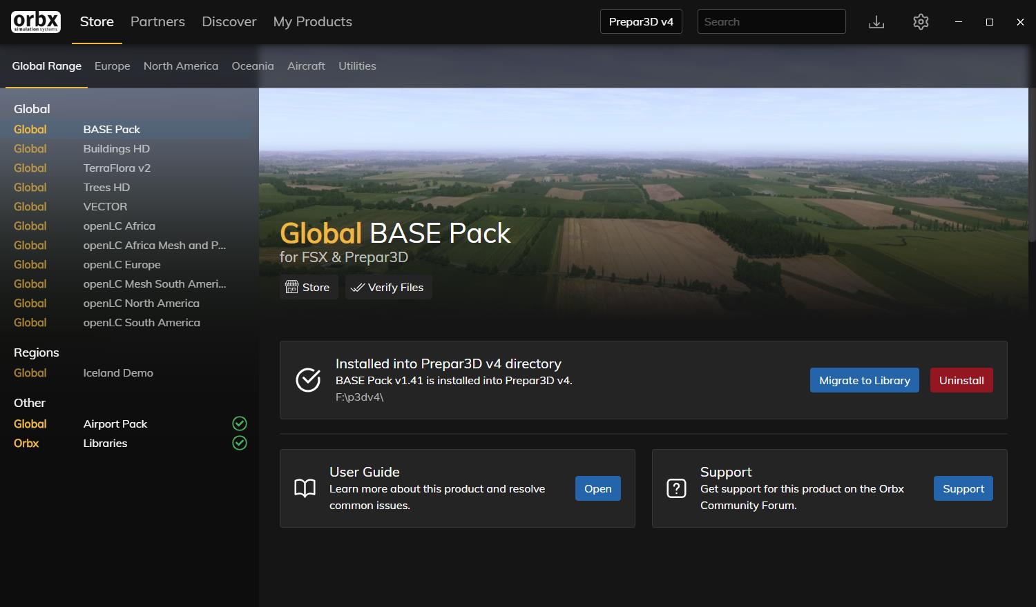 ORBX base在p3的安装问题-9683 