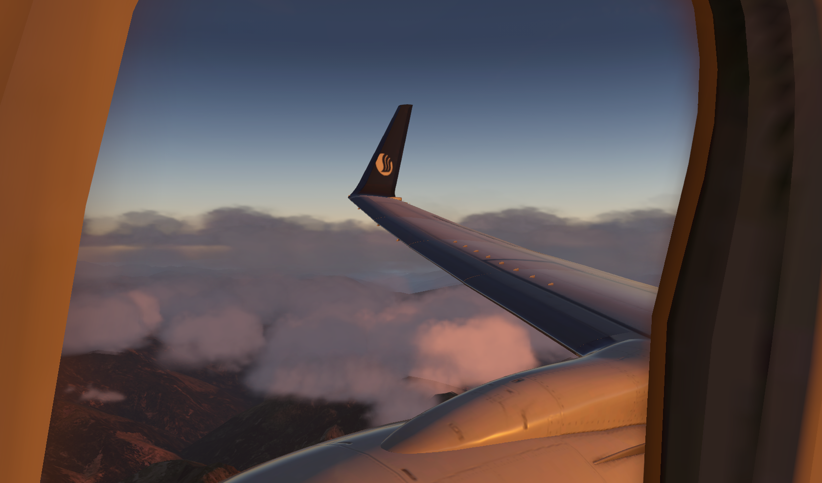 余辉灿灿，山东航空的737-800-8071 