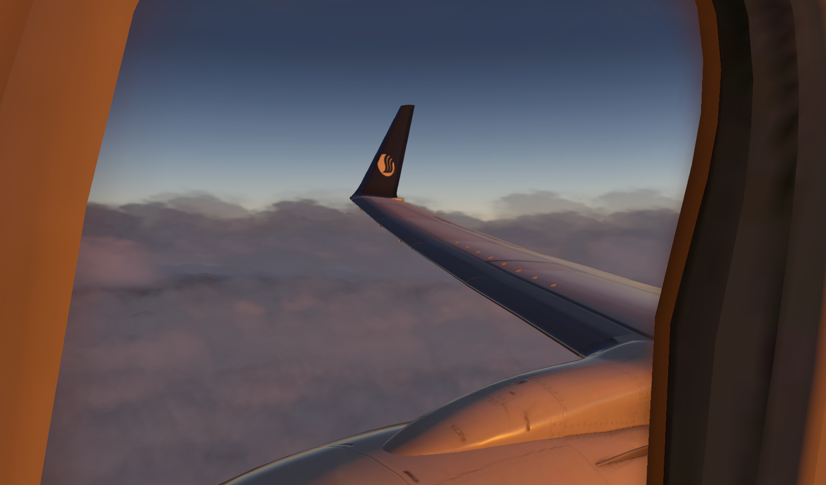 余辉灿灿，山东航空的737-800-8823 