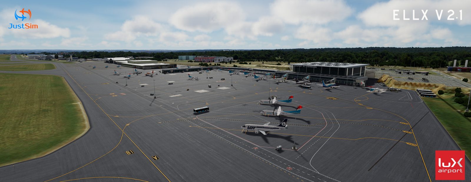 JustSim Luxembourg Findel Airport V2.1 for P3D 发布-8123 