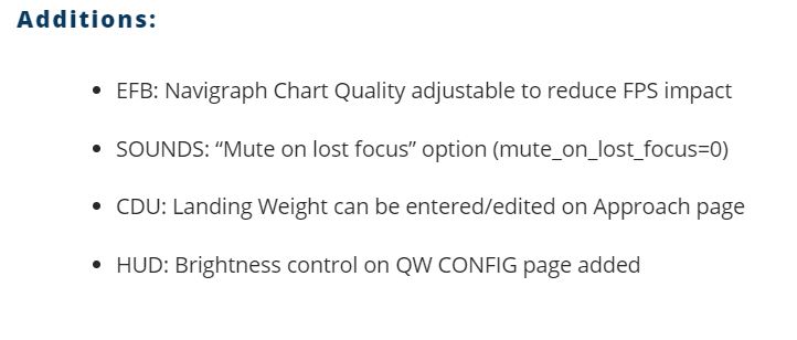 QualityWings Simulations更新 787 v1.3.1 更新补丁-809 