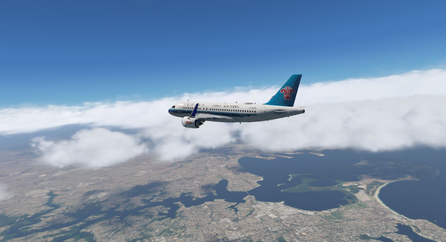 China Southern Approaching Sydney Australia-Toliss A319-7862 