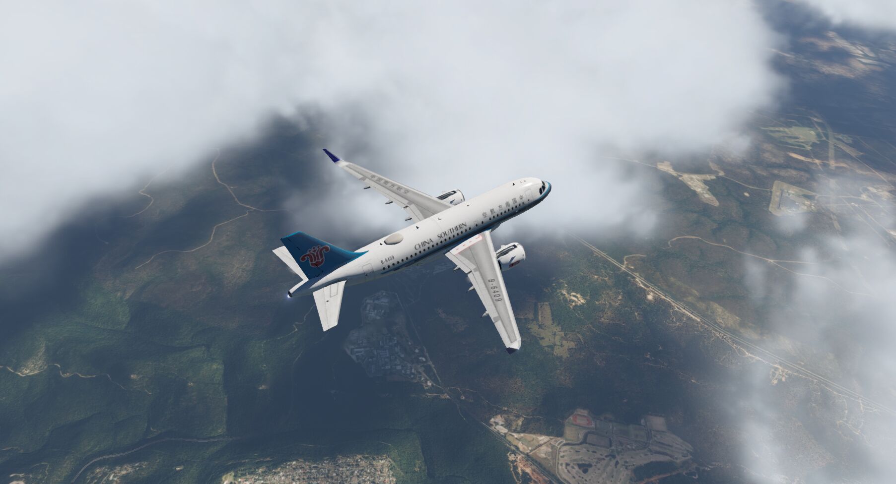 China Southern Approaching Sydney Australia-Toliss A319-1440 