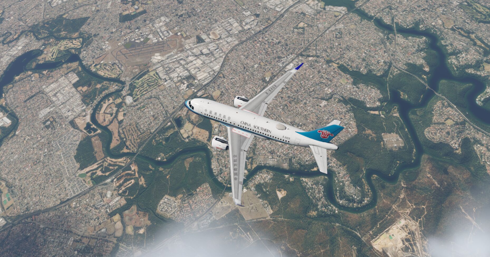 China Southern Approaching Sydney Australia-Toliss A319-3139 