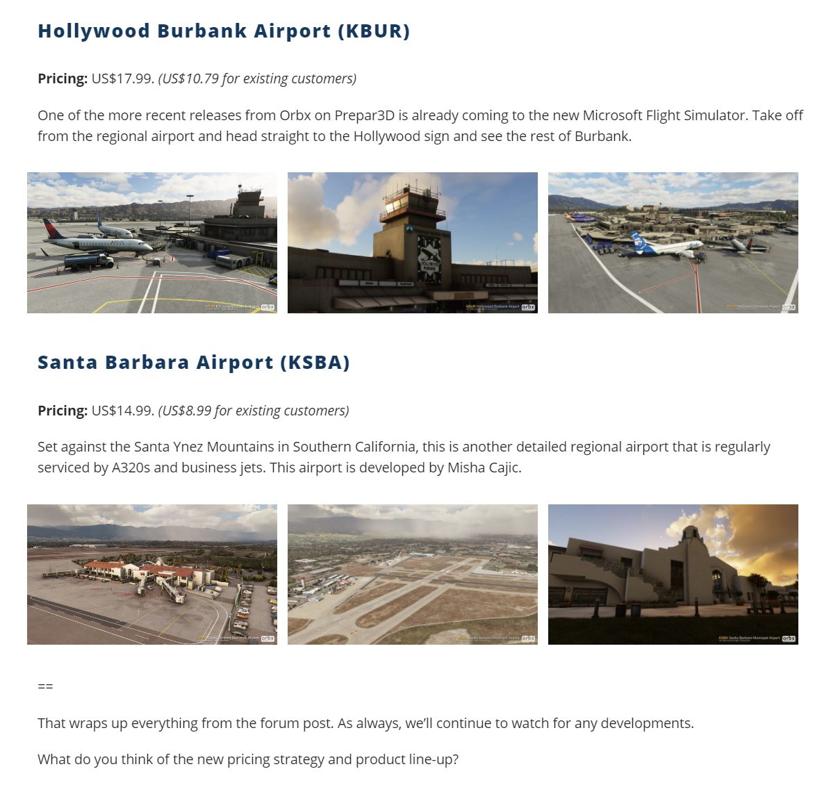 ORBX在MSFS2020地景价格公布-4020 