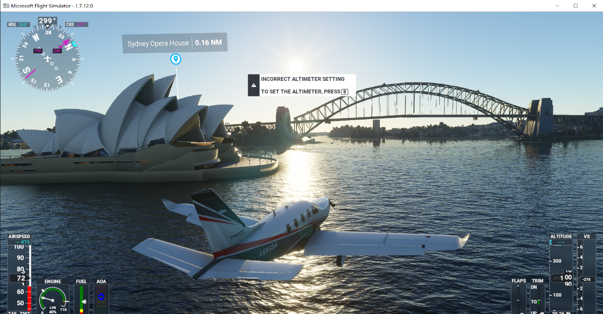 微软模拟飞行2020里的悉尼歌剧院和海港大桥-9969 