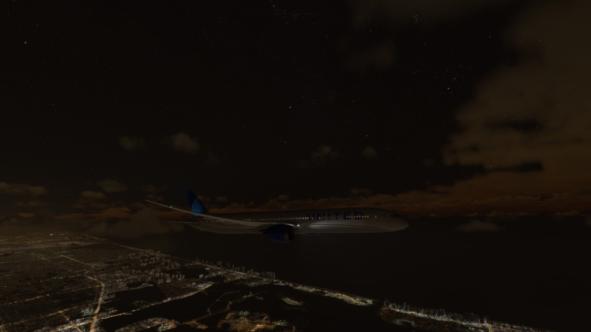 MSFS2020 787-10 KORD-KMIA夜间飞行-3883 