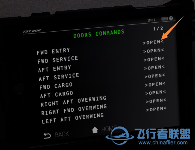 zibo 738请问怎样开启舱门-6906 