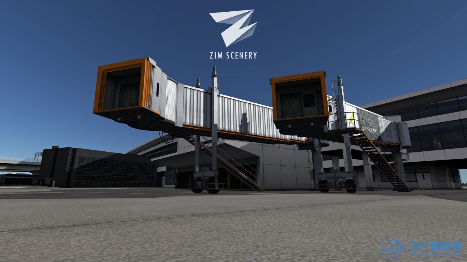 ZIM Scenery 成田机场廊桥展示-7526 