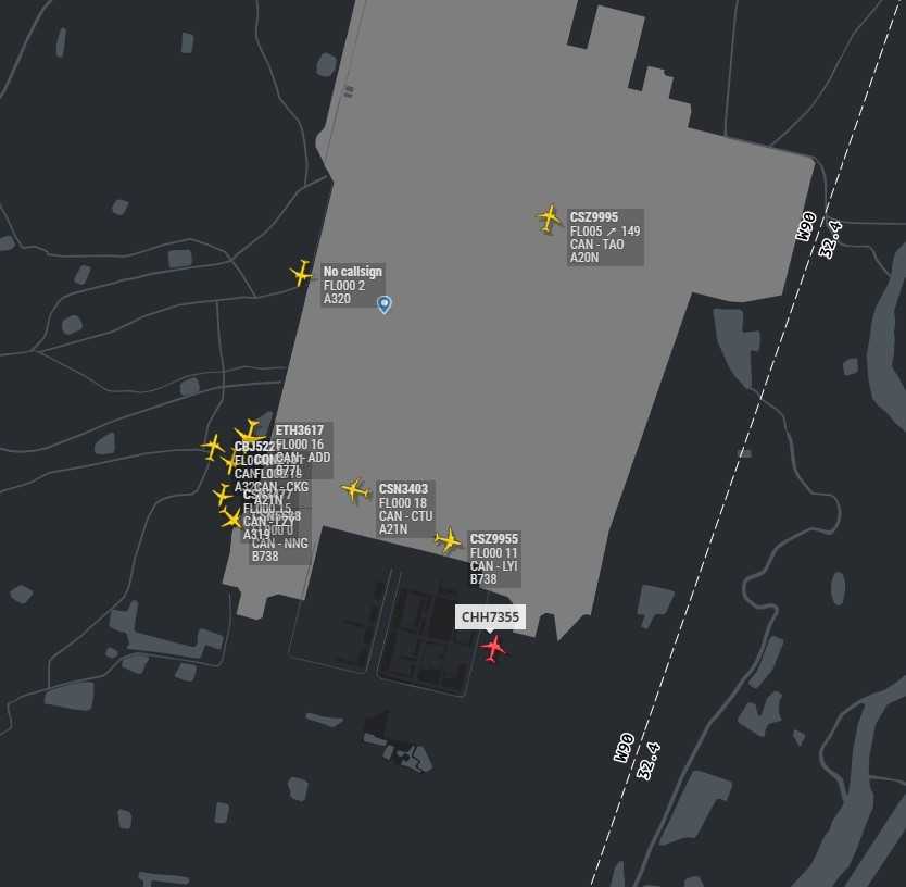 雷达视角繁忙的白云机场-4938 