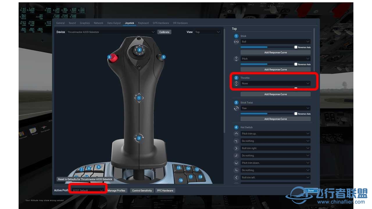 Thrustmaster TCA节流阀反推设置-4924 
