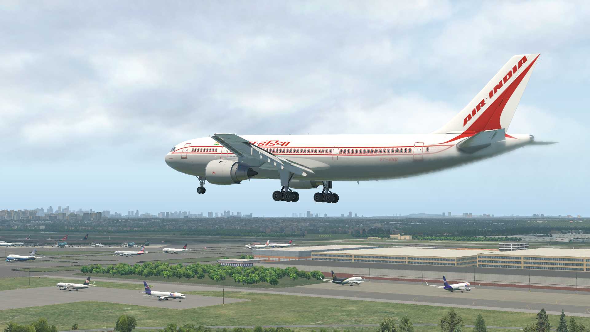 印度航空A300降落新加坡樟宜机场-1552 
