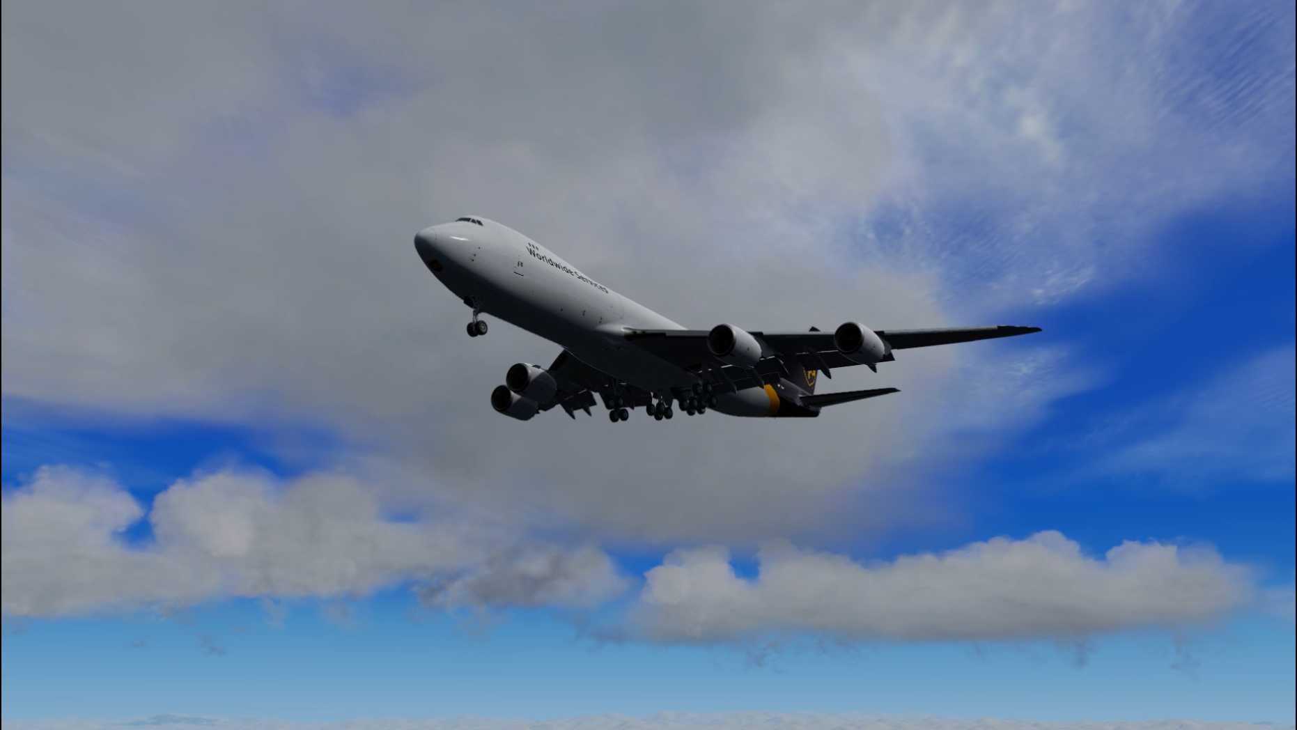 Prepar3D v5 波音747-8F最高载重降落迪拜国际机场30L-7797 