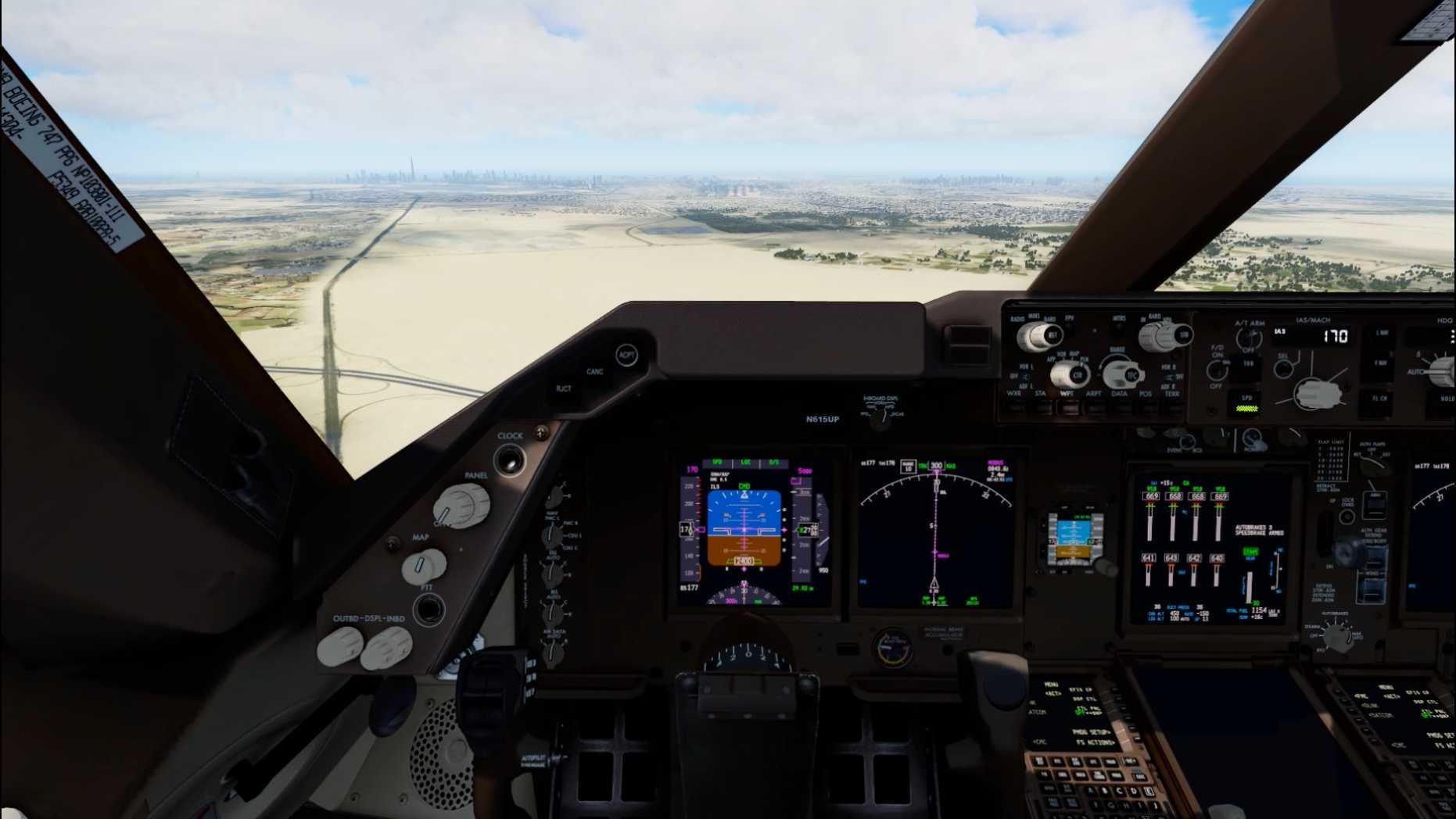 Prepar3D v5 波音747-8F最高载重降落迪拜国际机场30L-8407 