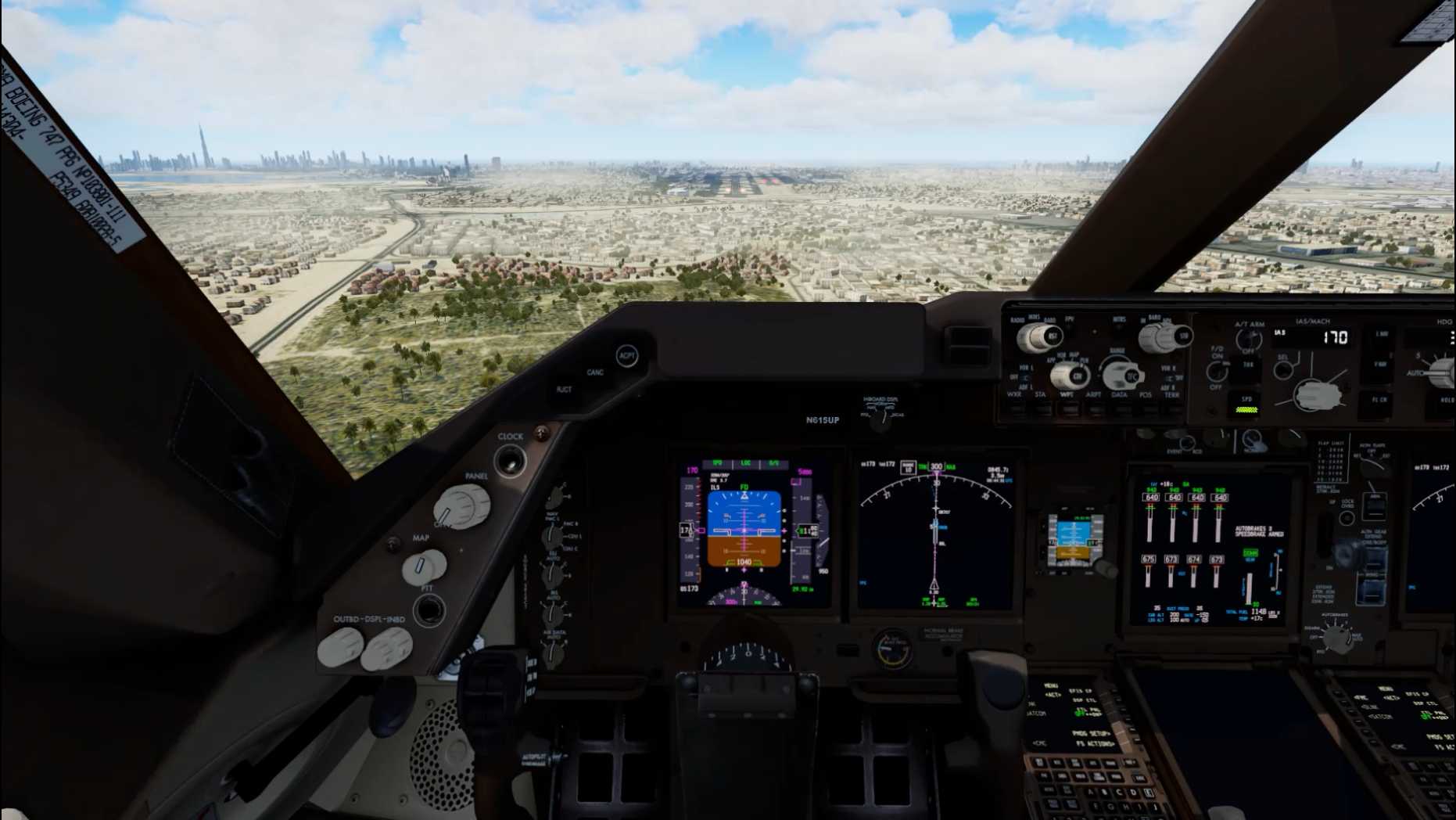 Prepar3D v5 波音747-8F最高载重降落迪拜国际机场30L-7038 