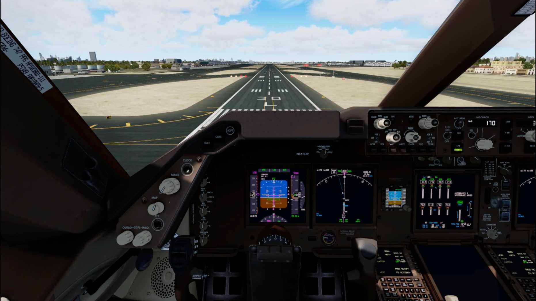 Prepar3D v5 波音747-8F最高载重降落迪拜国际机场30L-2331 