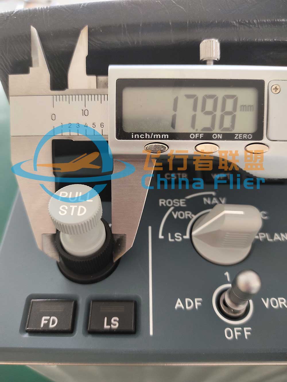 空客A320 FCU测量尺寸实拍-2236 