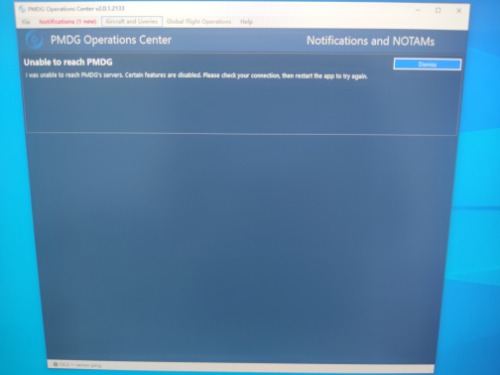 pmdg operations center无法连接-9876 