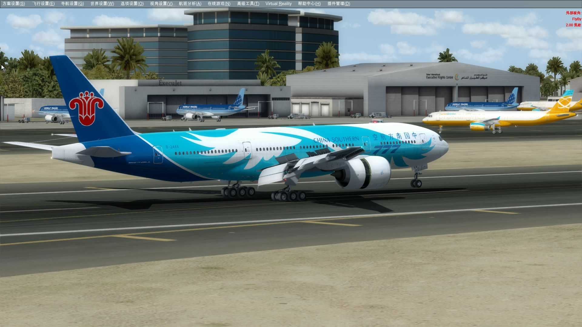 波音777迪拜降落-6051 