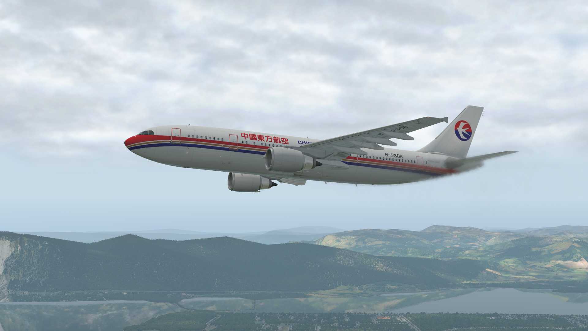 东航A300降落昆明-6763 