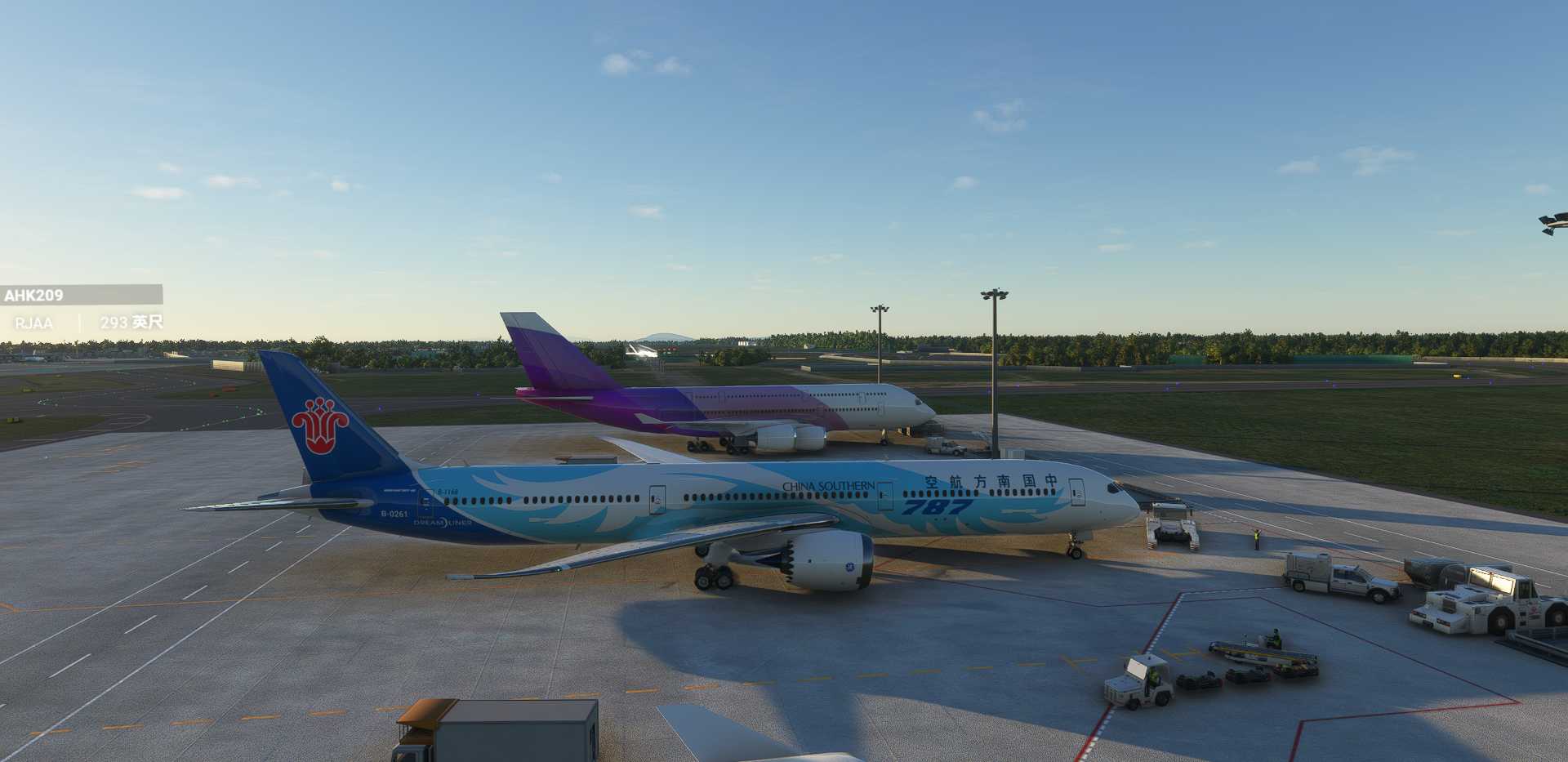 南方航空787落地RJAA成田机场-6557 