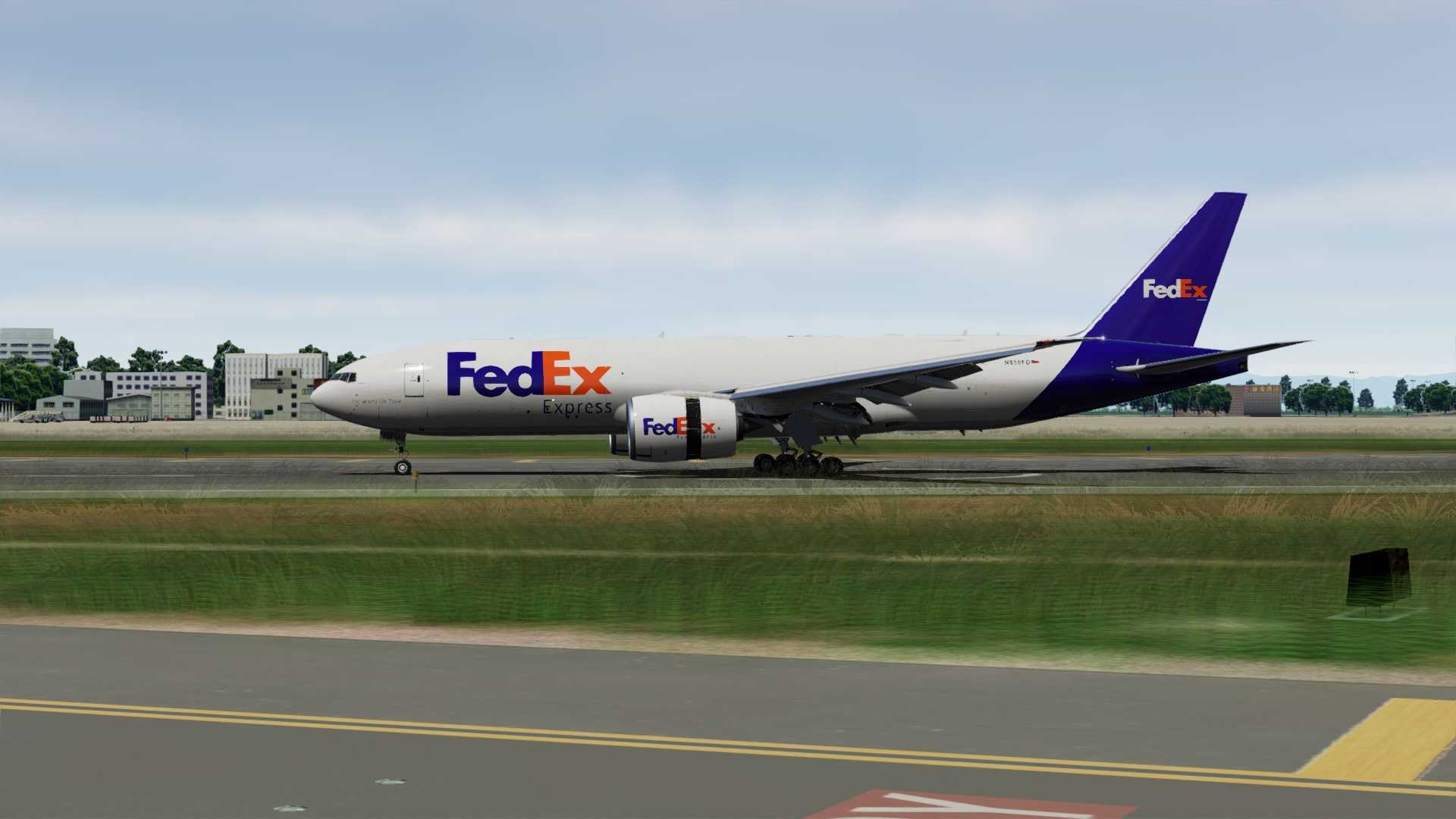 FedEx 77F降落北京首都机场-6039 