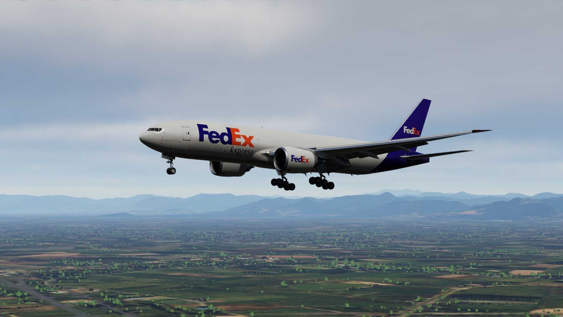 FedEx 77F降落北京首都机场-7635 