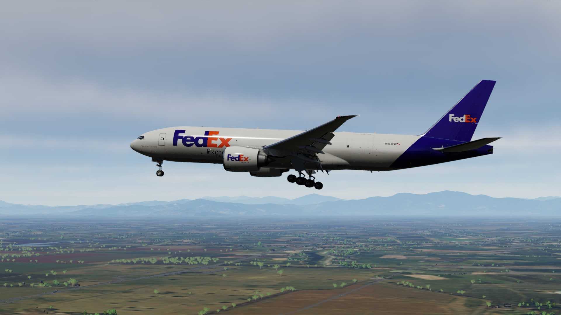 FedEx 77F降落北京首都机场-5868 