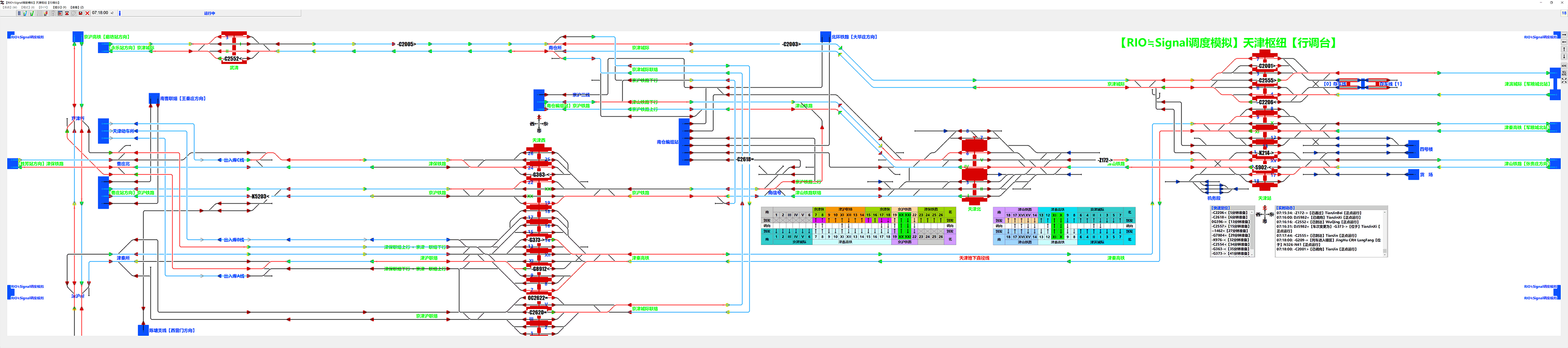 【RIO≒Signal调度模拟】天津枢纽【行调台】-1666 