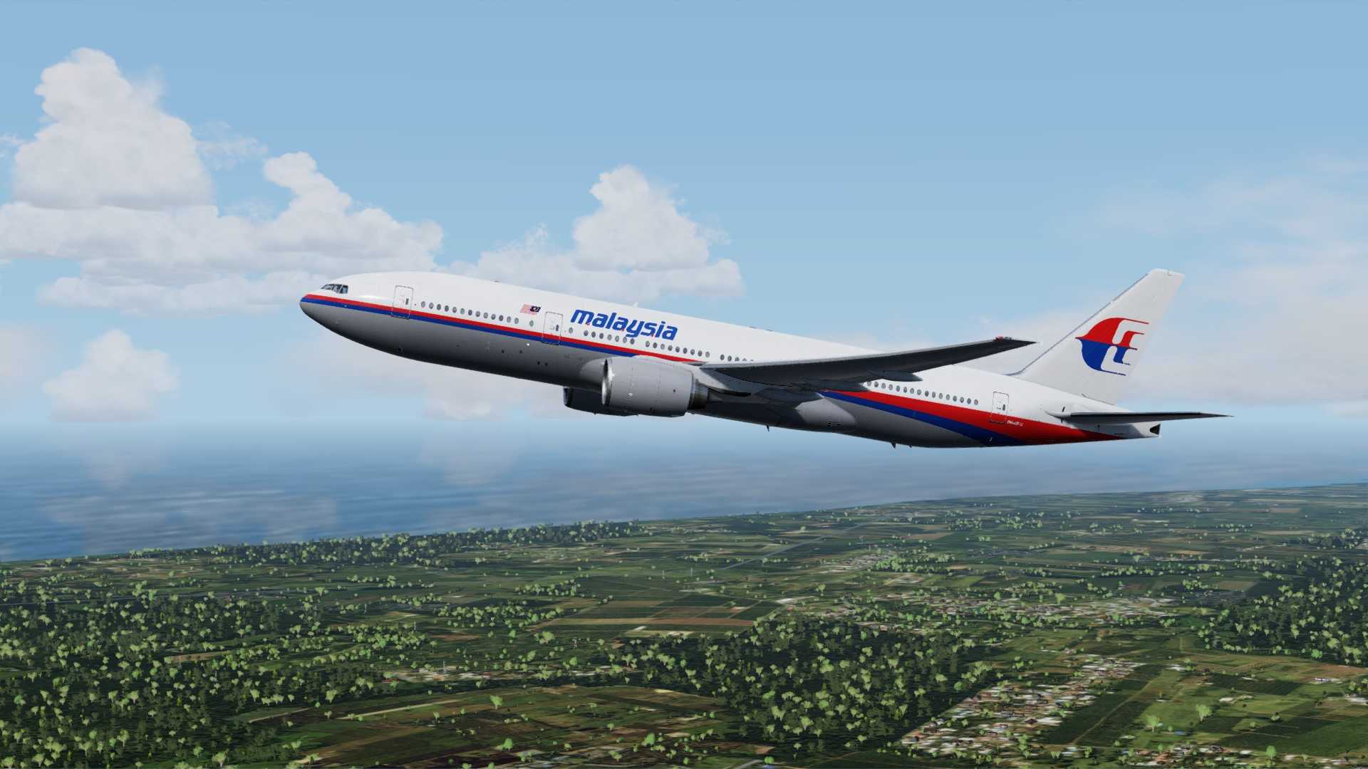 马来西亚航空777-200ER起飞-1563 