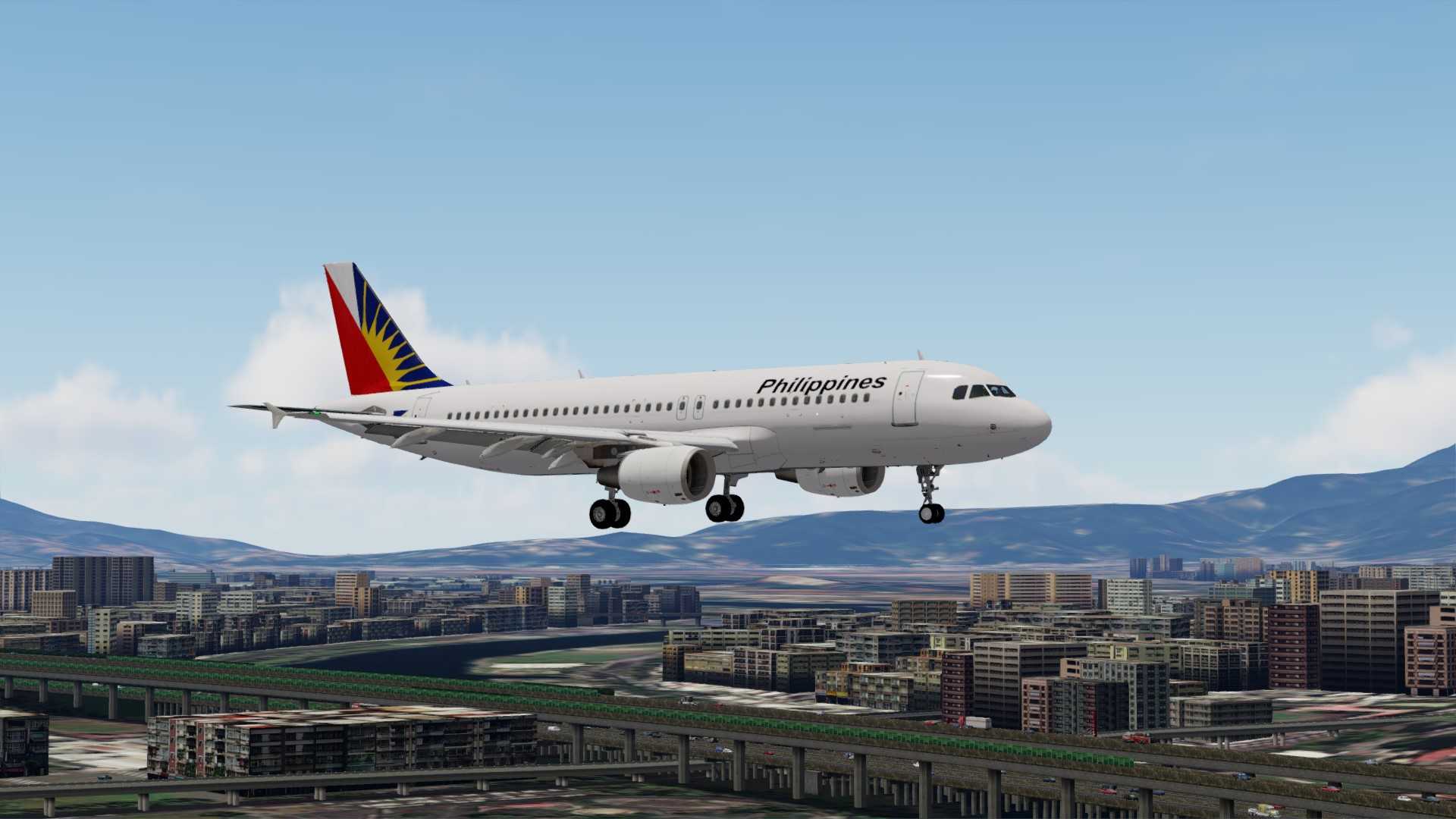 菲律宾航空A320降落台北松山-9574 