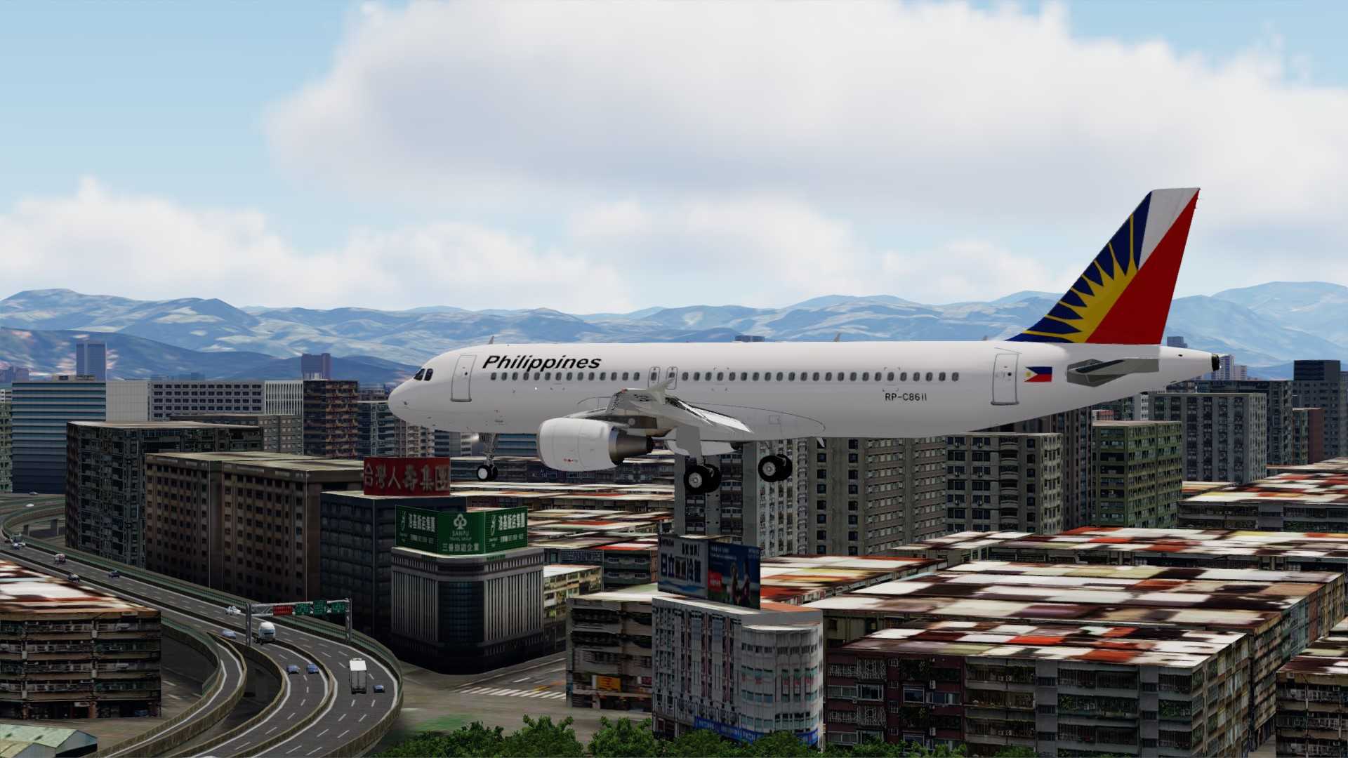 菲律宾航空A320降落台北松山-7671 