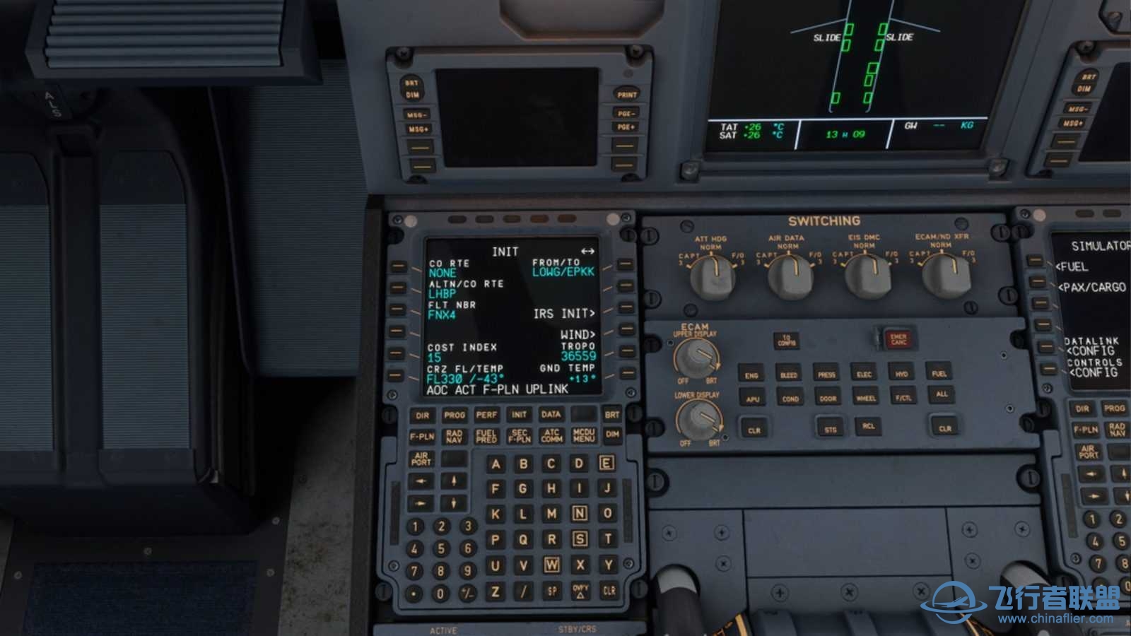 Fenix Simulations A320预览 MCDU 和FMGS-7628 