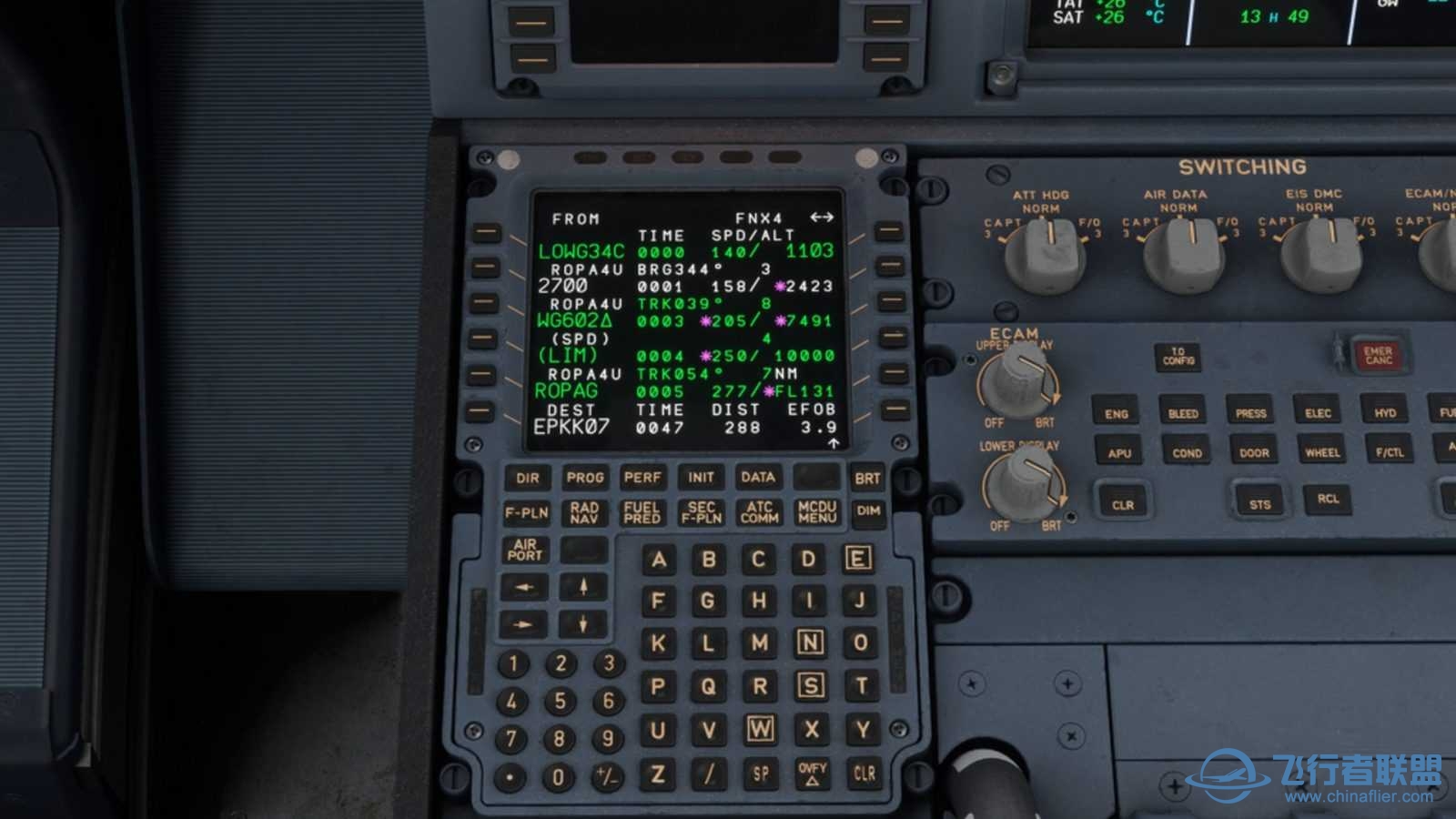Fenix Simulations A320预览 MCDU 和FMGS-9728 