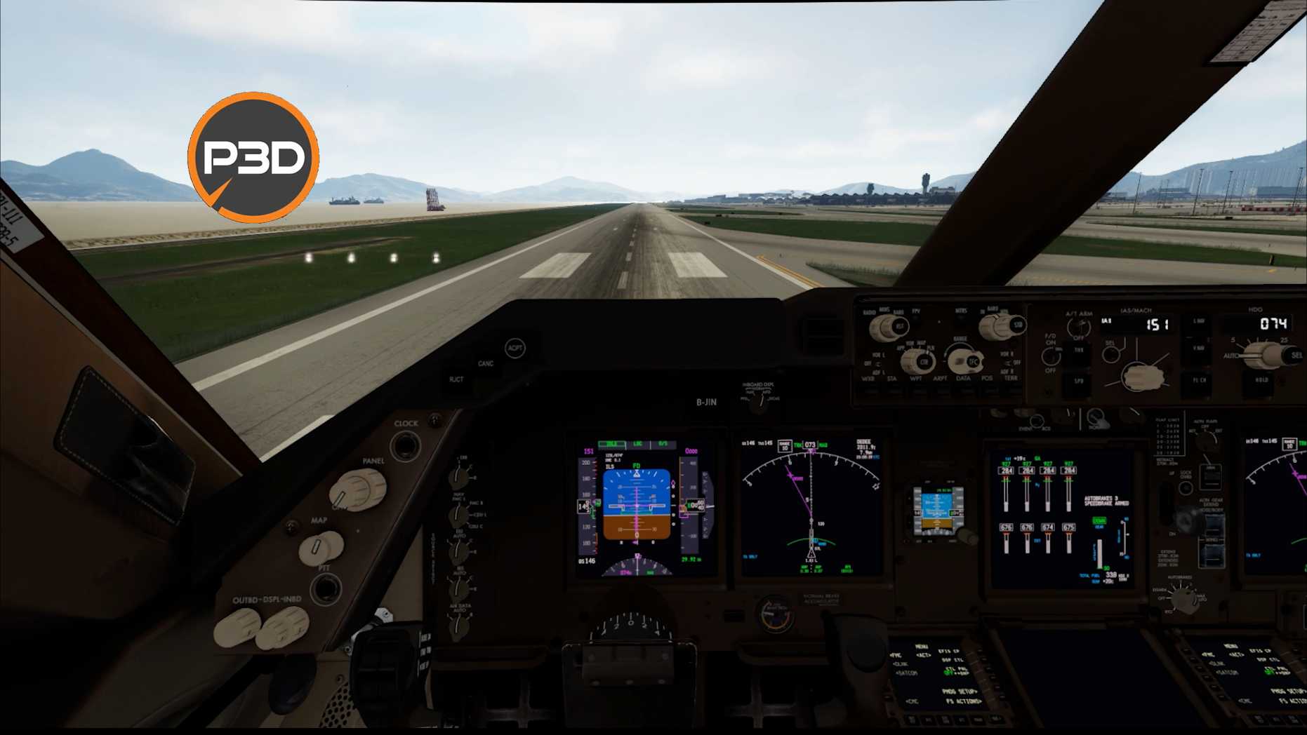 Prepar3Dv5 国泰航空748朝阳降落香港赤鱲角国际机场-8698 
