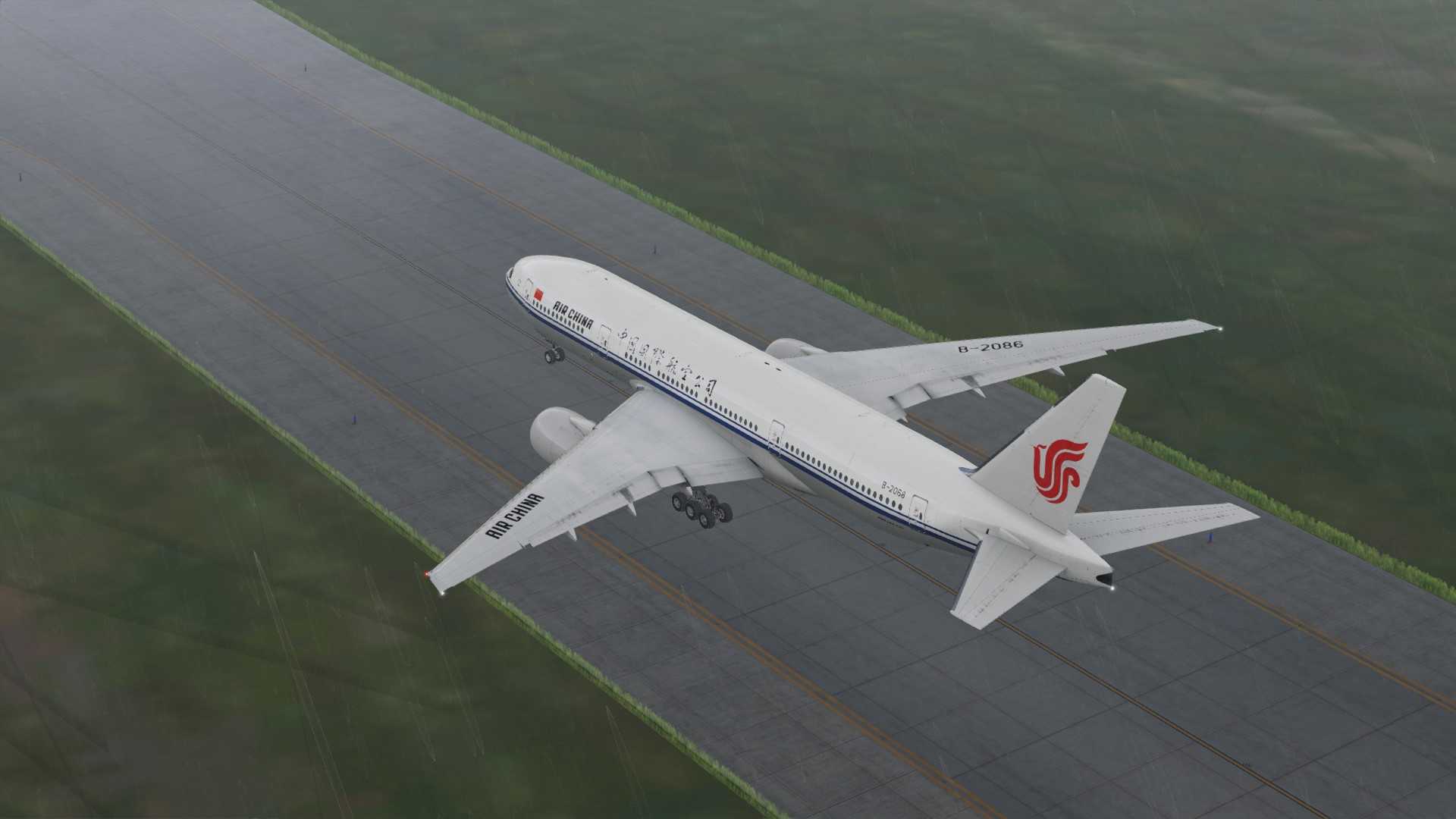 国航772浦东恶劣天气起飞-9803 