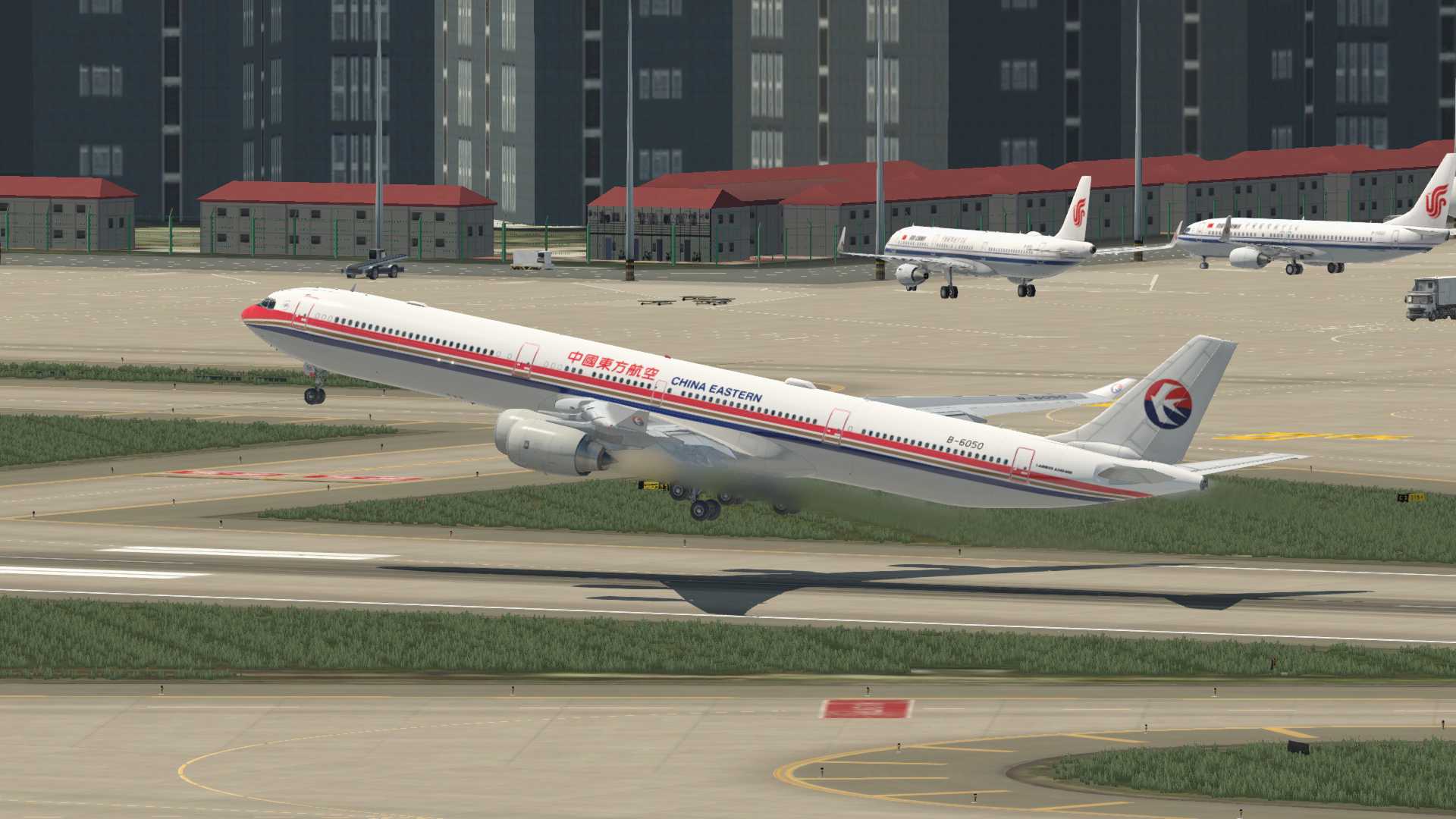 东航A340-600，上海虹桥-乌兰巴托-7676 