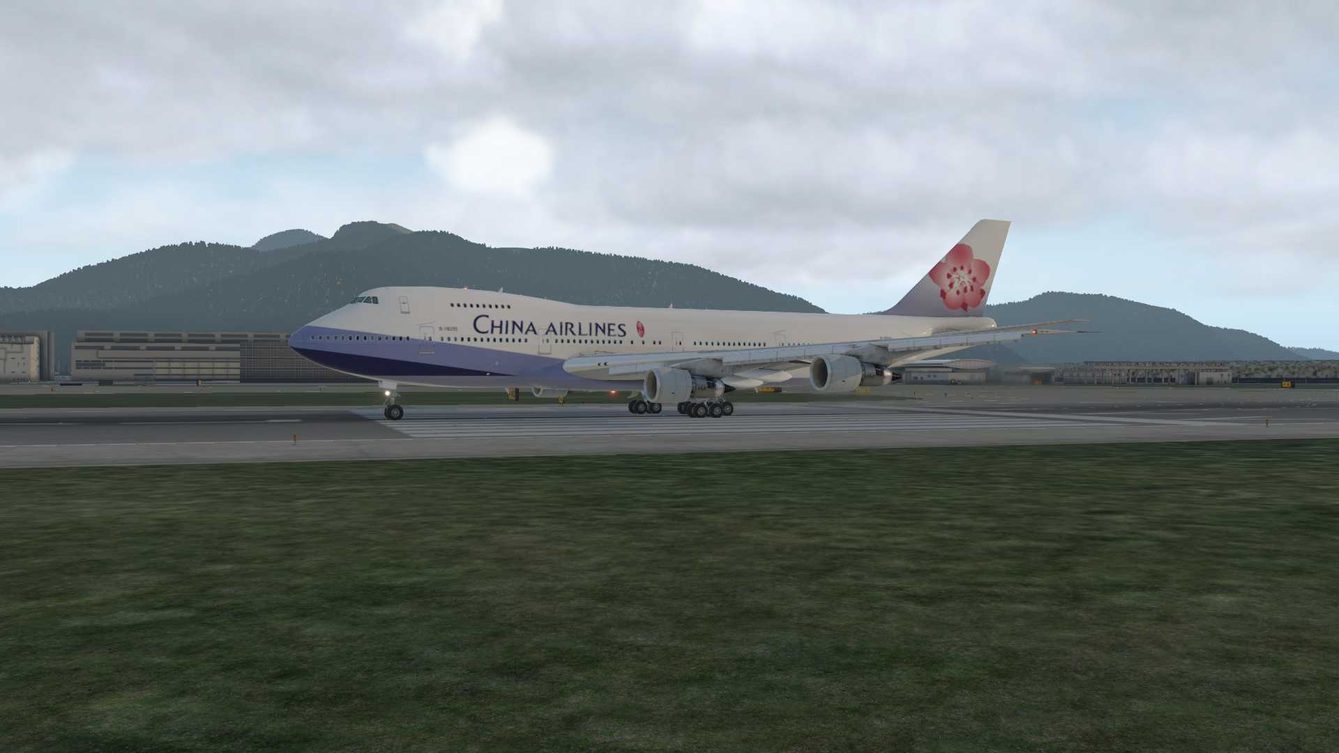 华航747-209B，香港-台北-8624 