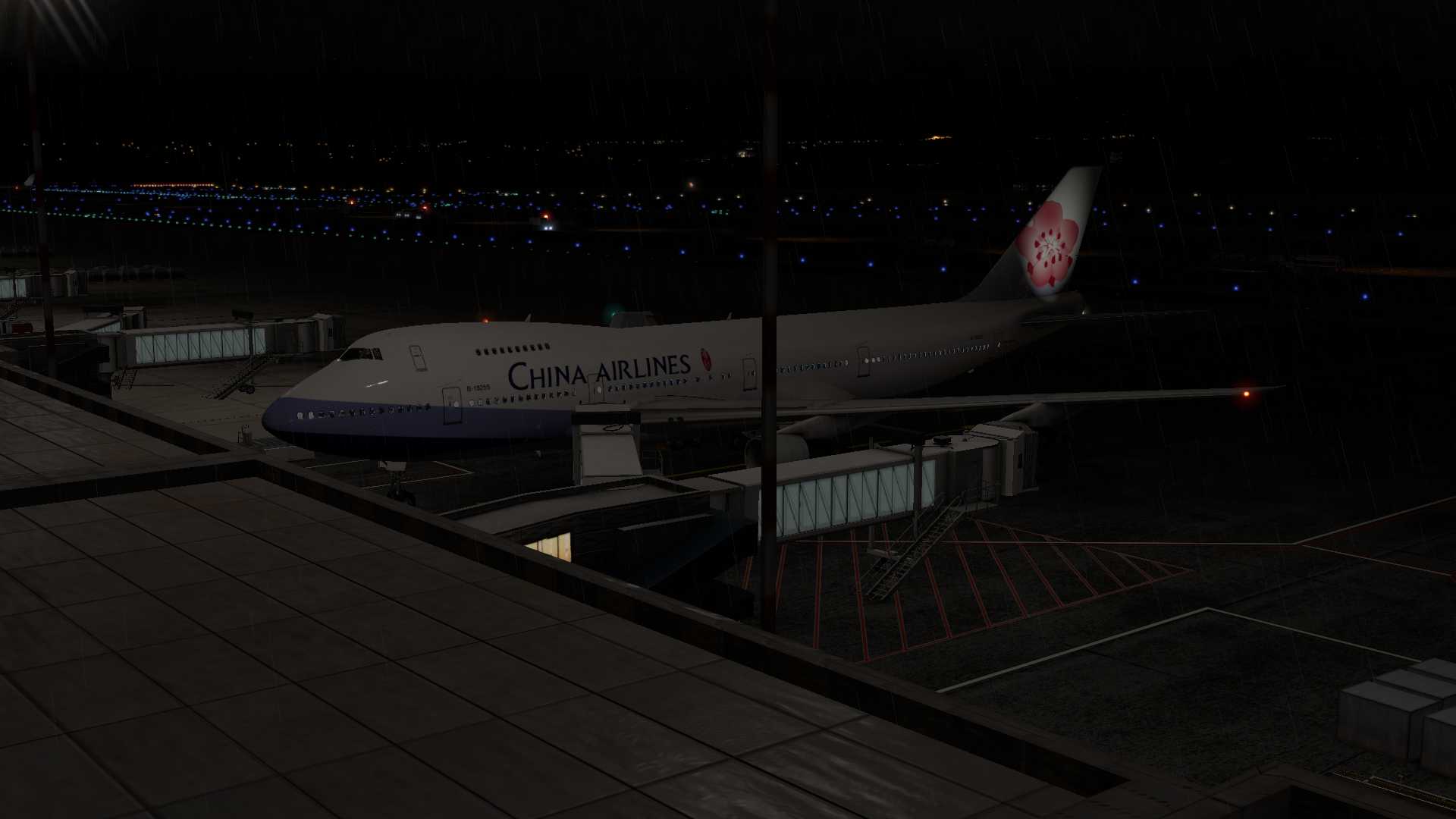 华航747-209B，香港-台北-1582 
