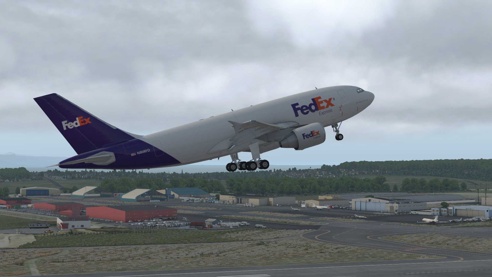 FedEx A310F，安克雷奇离场-3198 