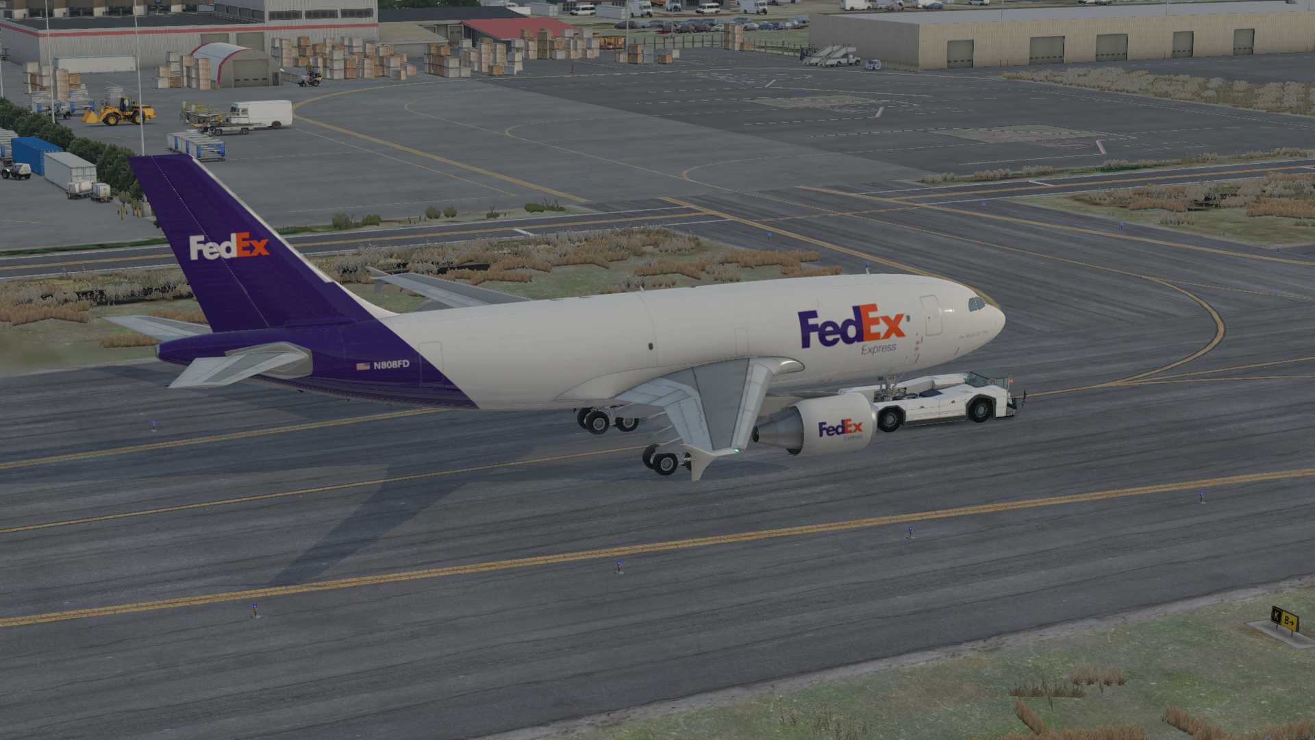 FedEx A310F，安克雷奇离场-5057 