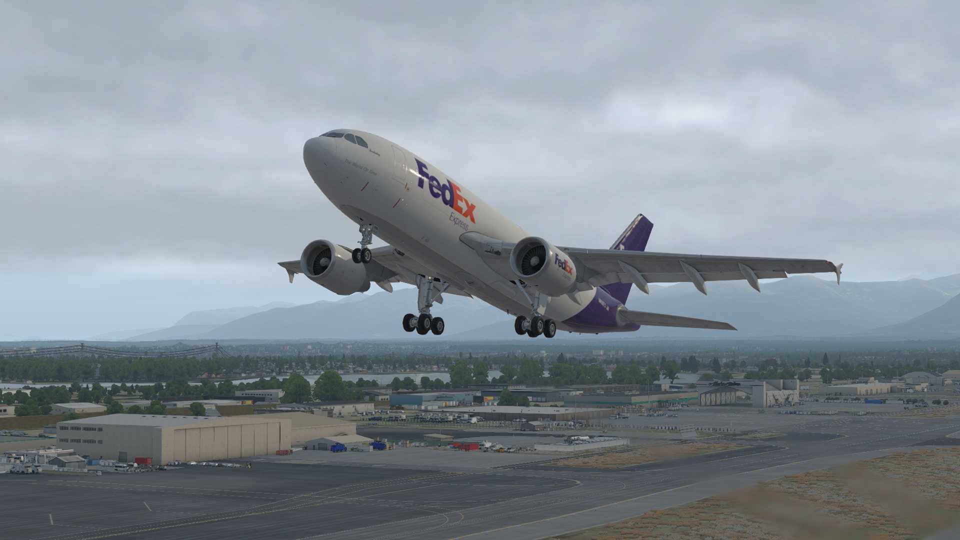 FedEx A310F，安克雷奇离场-7505 
