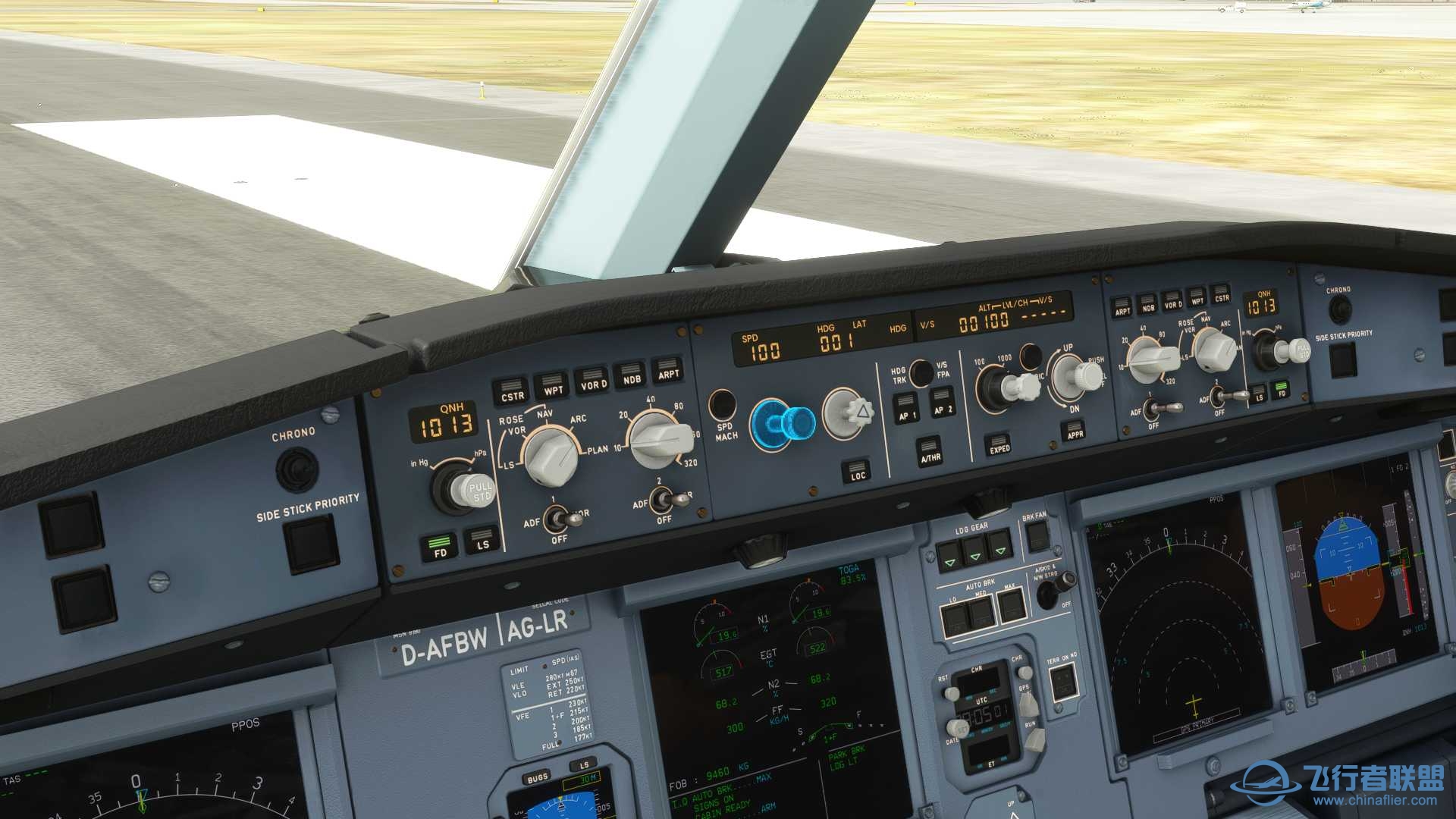 FBW A32NX FCU旋钮无法按入拔出-7515 