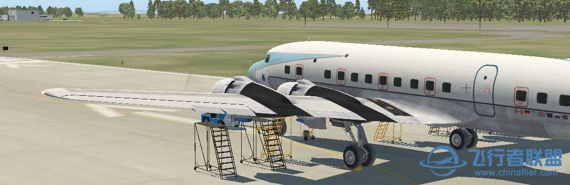 求助，XP11 PMBG的dc6机模前面那个车咋松开啊，起飞他还跟着-8808 