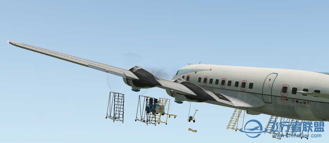 求助，XP11 PMBG的dc6机模前面那个车咋松开啊，起飞他还跟着-9646 