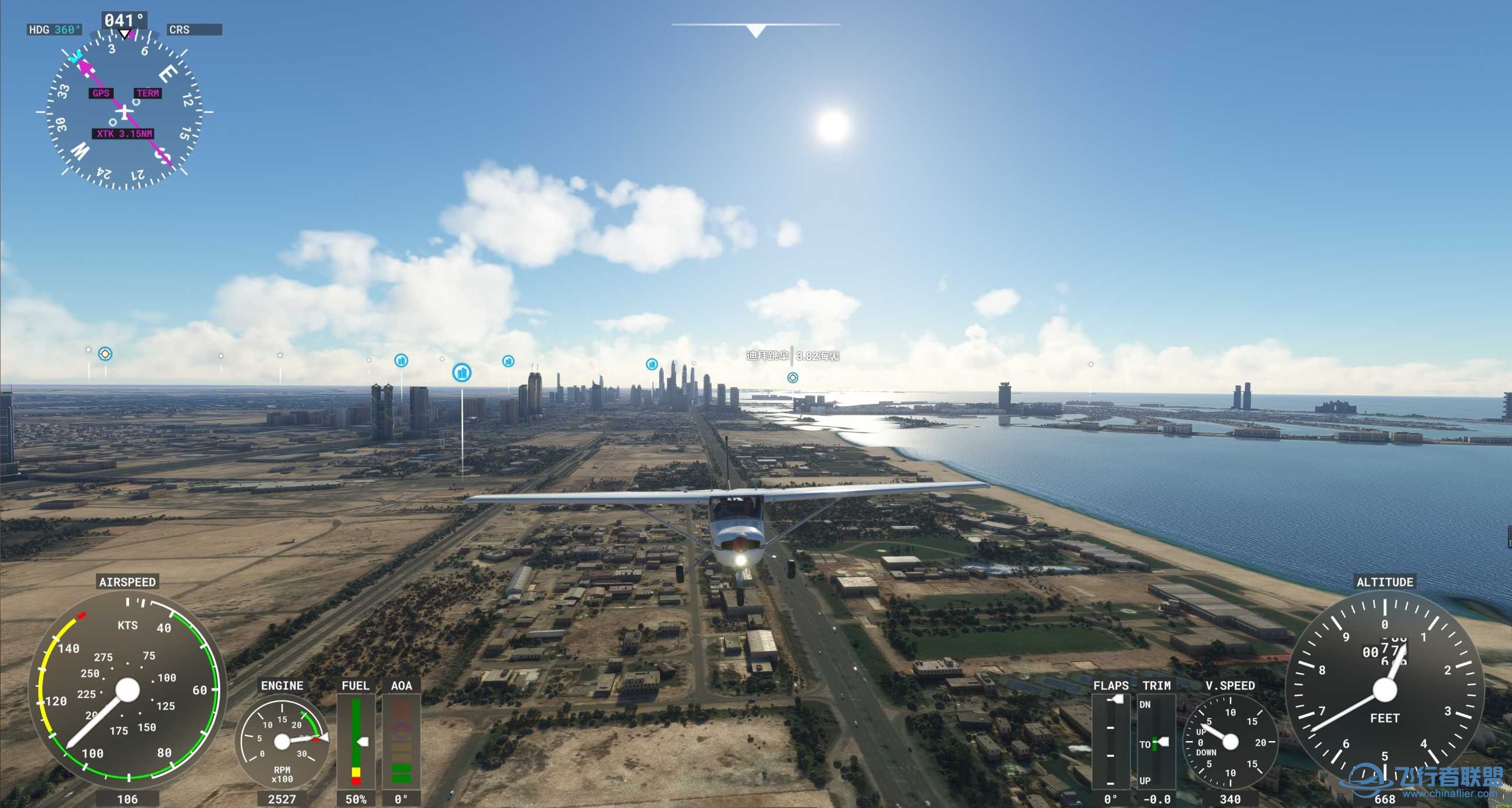 塞斯纳152逛迪拜…-4475 