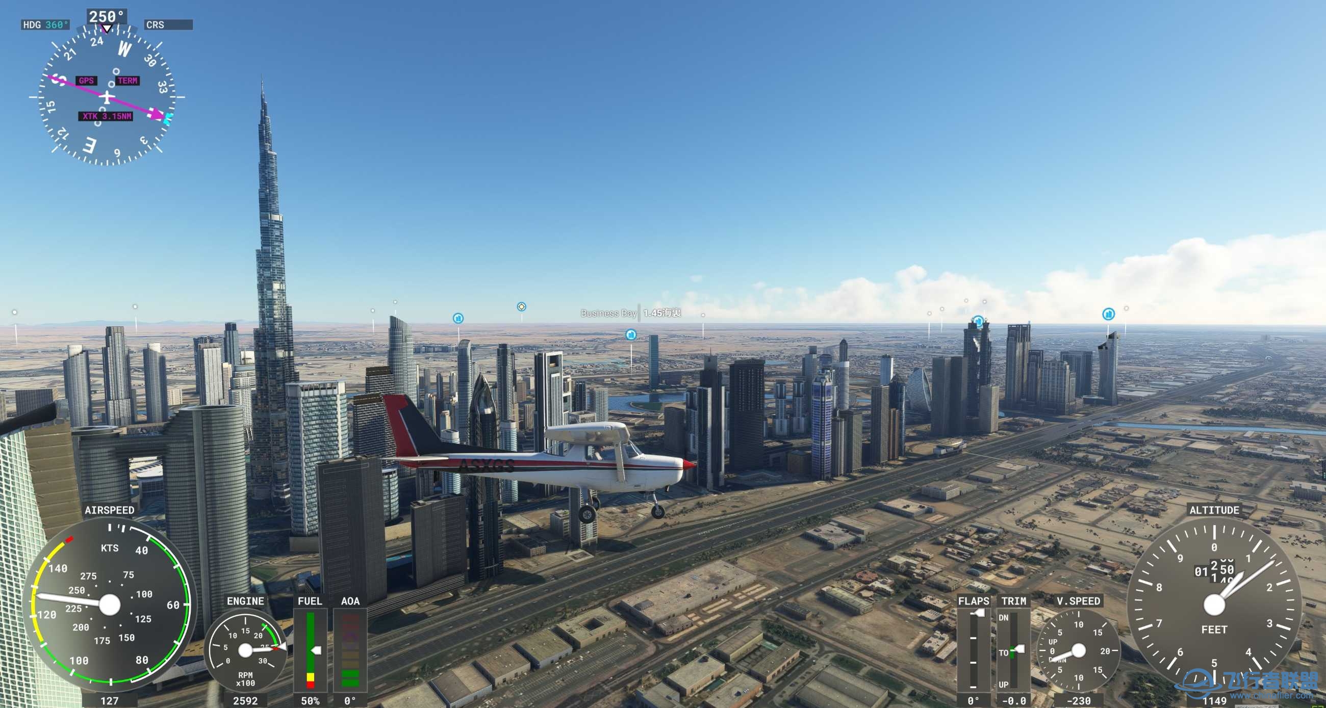 塞斯纳152逛迪拜…-1923 