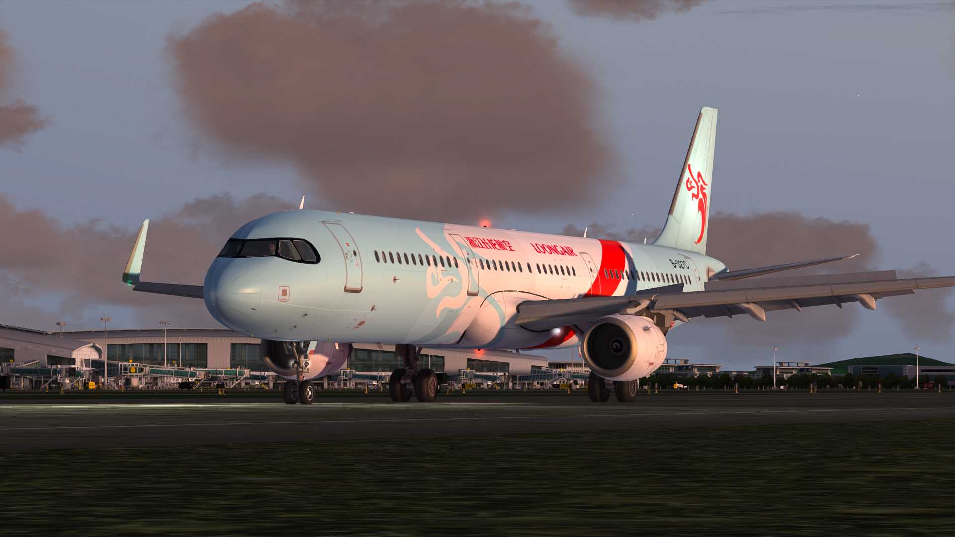 长龙航空A321新年首航，虎气冲天彩绘【模拟飞行】-3529 
